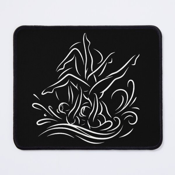 Item preview, Minimalist Synchronized Swimming Silhouette Artistic Aesthetic Graphic For Pool Athlete designed and sold by WilliaMaler.