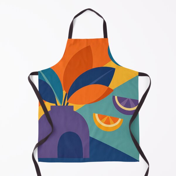Item preview, Colourful Vase with Leaves and Citrus Shapes designed and sold by InkSmithery.