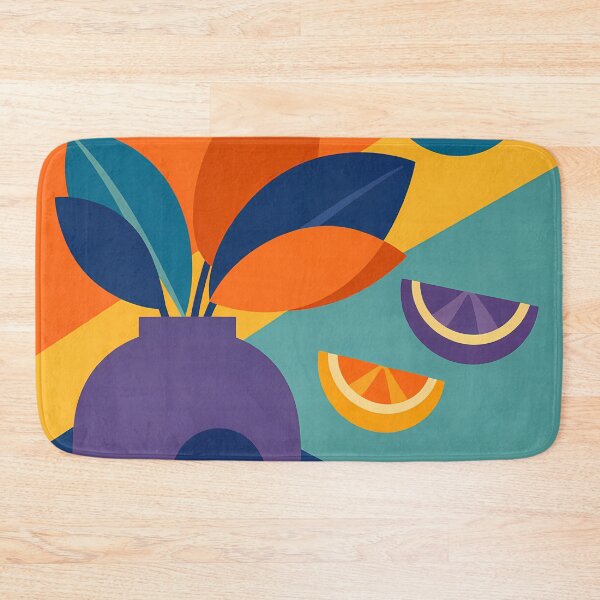Item preview, Colourful Vase with Leaves and Citrus Shapes designed and sold by InkSmithery.