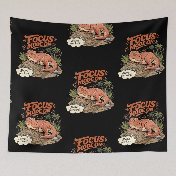 Item preview, Cute Sleeping Dinosaur Shirt – Focus Mode On Lazy T-Rex Graphic Tee designed and sold by ArtsBorn2Create.