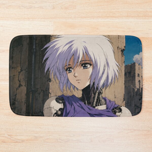 Item preview, Retro Anime Android Cyborg Girl Purple Cape designed and sold by bapupa.