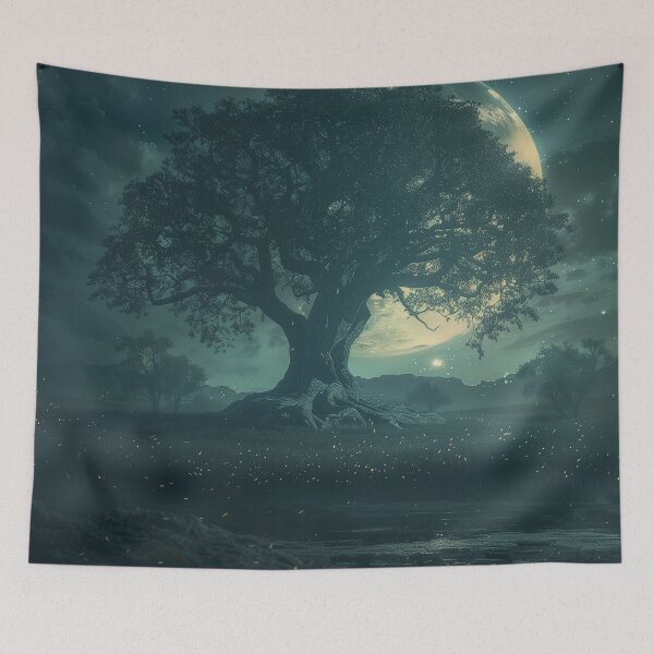 Item preview, Celestial Tree Beneath The Moon designed and sold by QuantumDrift.