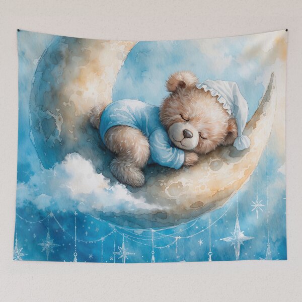 Item preview, Dreamy plush toy on a crescent moon designed and sold by paulrommer.