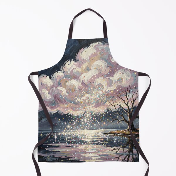 Item preview, Cosmic Cloud Reflection - Modern Surreal Impressionist Tree Oil Painting designed and sold by myforestfog.