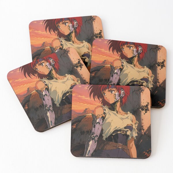 Item preview, Chica cíborg mecha cyberpunk vintage al atardecer designed and sold by bapupa.