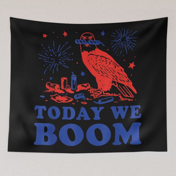 Item preview, Today We Boom Patriotic Bald Eagle Red White Blue Fireworks designed and sold by LittleNhutton.