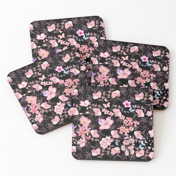 Item preview, Petals After Dark | Pink Floral Butterfly Aesthetic designed and sold by IGLCreative.