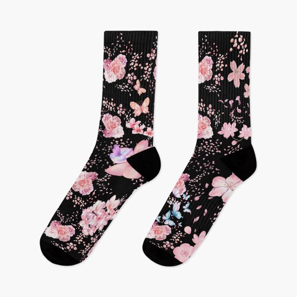 Item preview, Petals After Dark | Pink Floral Butterfly Aesthetic designed and sold by IGLCreative.