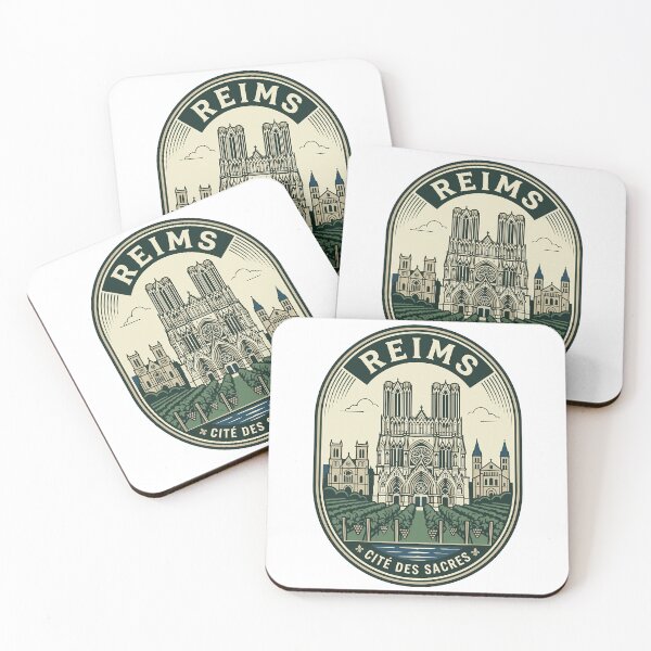 Item preview, Vintage Reims France Cathedral Vineyard Travel Badge designed and sold by k3rstman1.