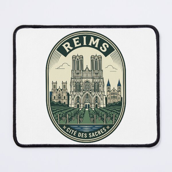 Item preview, Vintage Reims France Cathedral Vineyard Travel Badge designed and sold by k3rstman1.