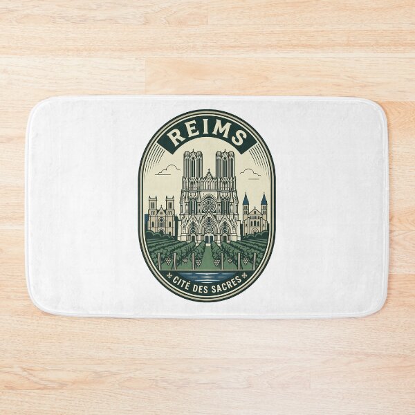Item preview, Vintage Reims France Cathedral Vineyard Travel Badge designed and sold by k3rstman1.