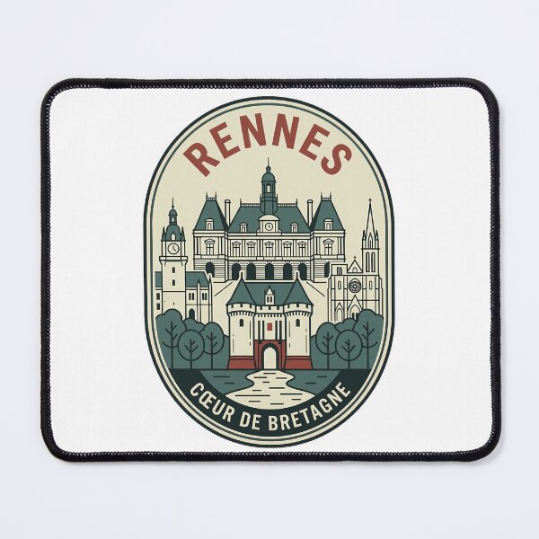 Item preview, Vintage Rennes France Heart of Brittany Travel Badge designed and sold by k3rstman1.