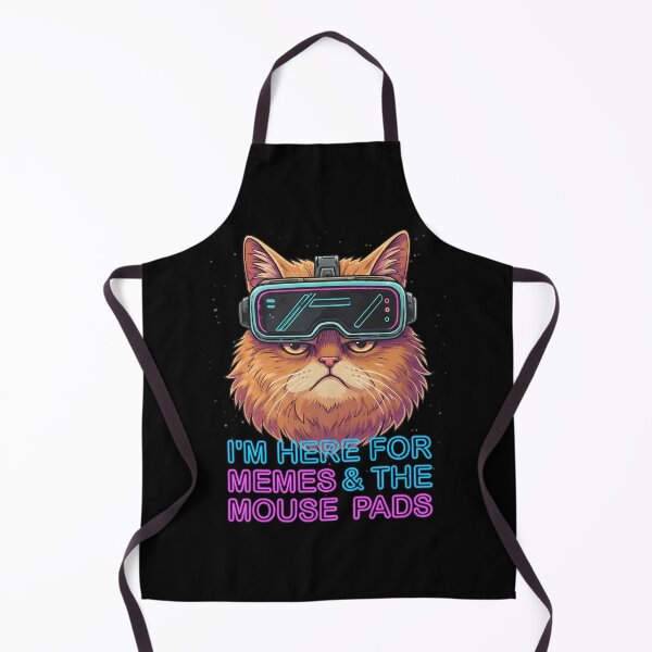 Item preview, Grumpy Gamer Cat Wearing Neon VR Headset designed and sold by Craft Shift.