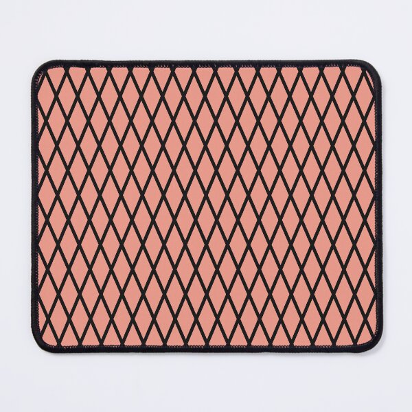 Item preview, Coral And Black Lattice Pattern designed and sold by pattern-archive.