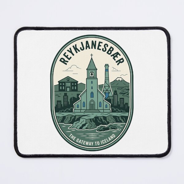 Artikelvorschau, Vintage Reykjanesbær Iceland Gateway Landmark Badge entworfen und verkauft von k3rstman1.