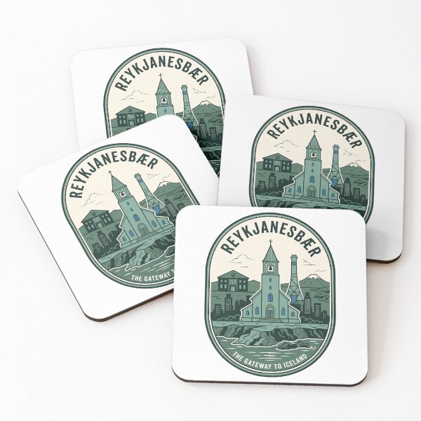 Item preview, Vintage Reykjanesbaer Iceland Gateway Landmark Badge designed and sold by k3rstman1.