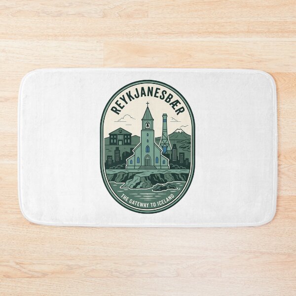 Artikelvorschau, Vintage Reykjanesbær Iceland Gateway Landmark Badge entworfen und verkauft von k3rstman1.