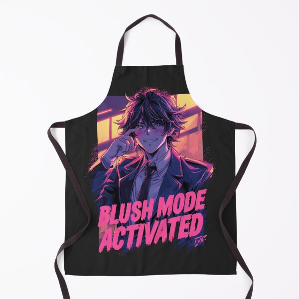 Item preview, Blush Mode Activated Funny Anime Boy Neon Vaporwave Aesthetic designed and sold by ConfuseLab Alt.