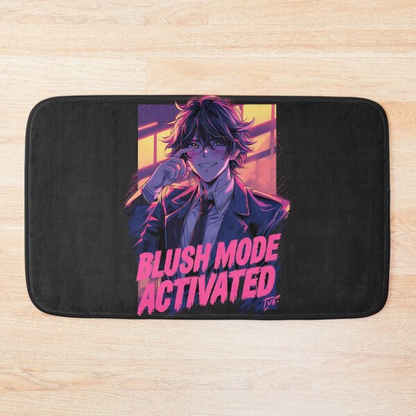 Item preview, Blush Mode Activated Funny Anime Boy Neon Vaporwave Aesthetic designed and sold by ConfuseLab Alt.