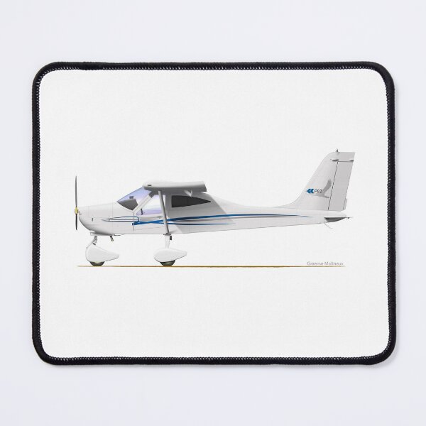 Item preview, TECNAM P92 ECHO BLUE STREAMERS designed and sold by Grubby Fingers Aircraft Illustration.