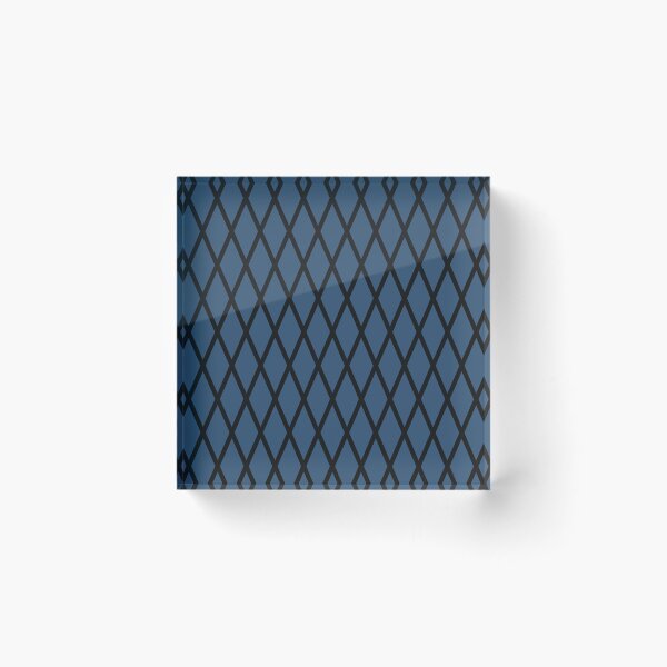 Item preview, Denim And Black Lattice Pattern designed and sold by pattern-archive.