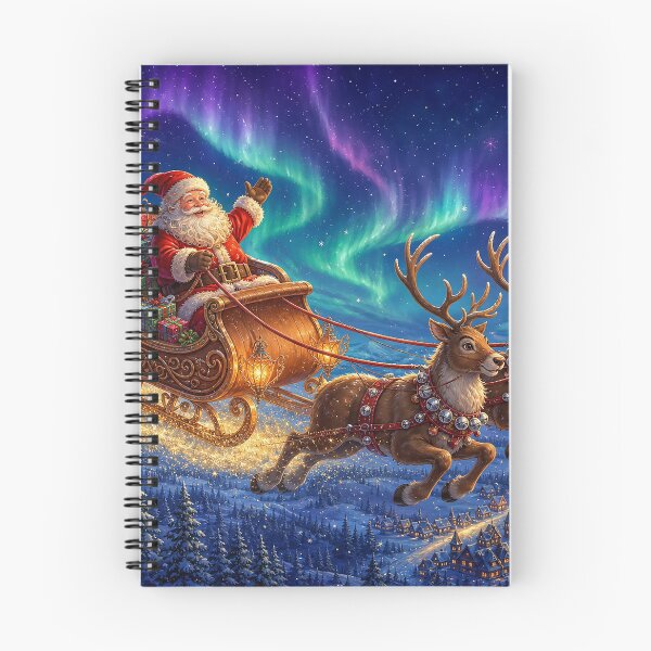 Item preview, Magical Santa Sleigh Flight Under the Northern Lights designed and sold by acceleratorhams.