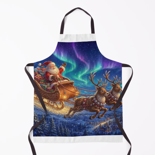Item preview, Magical Santa Sleigh Flight Under the Northern Lights designed and sold by acceleratorhams.