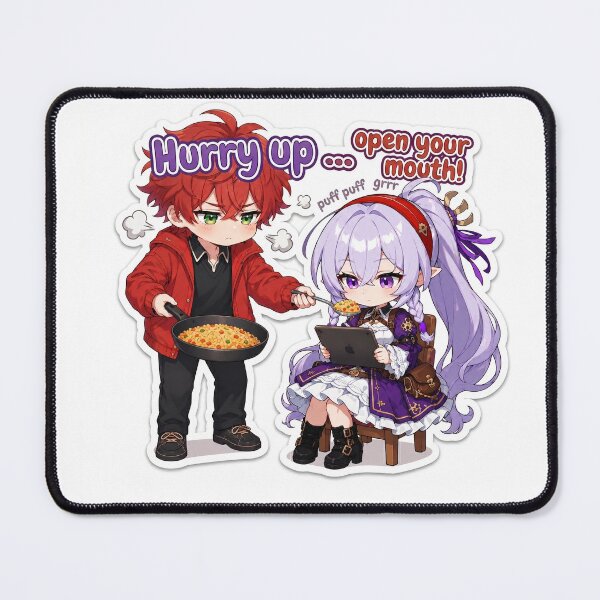 Item preview, Sticker OC my novel : Hurry up ... open your mouth! designed and sold by Trash-Angel.