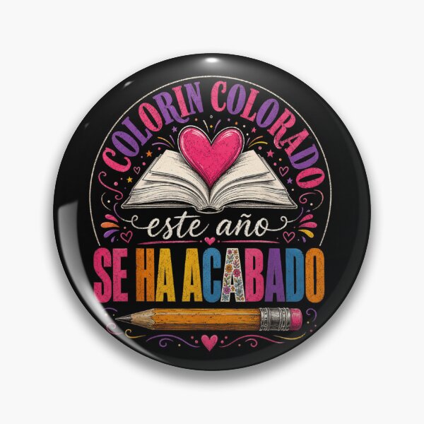 Item preview, Colorín Colorado Book Heart Pencil Reading Teacher Rainbow Vibe designed and sold by YubitaLeLe.