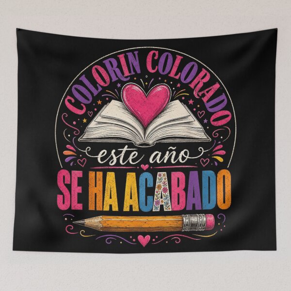 Item preview, Colorín Colorado Book Heart Pencil Reading Teacher Rainbow Vibe designed and sold by YubitaLeLe.