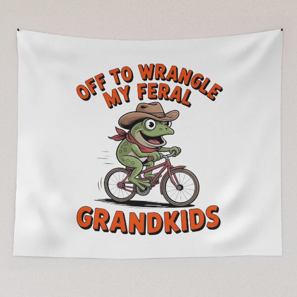 Item preview, Off to Wrangle My Feral Grandkids designed and sold by OlizaPrint.