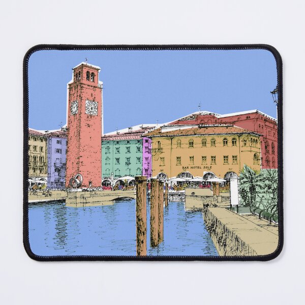 Item preview, original Artwork Watercolour. Riva del Garda, Italy designed and sold by KALEIDOSCOPE UK.