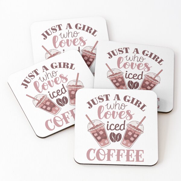 Item preview, Just A Girl Who Loves Iced Coffee designed and sold by KD Merch.