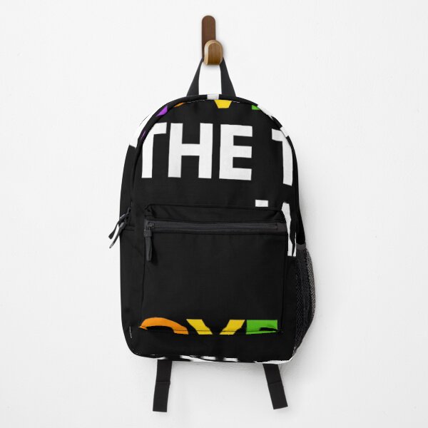 Item preview, Love Is Not The Threat Hate Is Rainbow Typography LGBTQ Art designed and sold by YubitaLeLe.