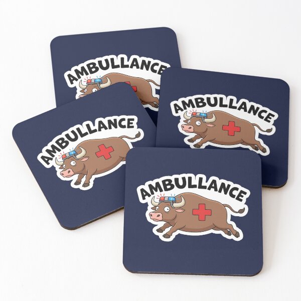Item preview, Ambullance - Funny Bull Ambulance EMS Paramedic Pun designed and sold by quackynaut.