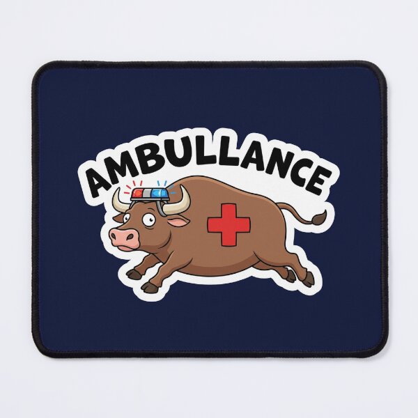 Item preview, Ambullance - Funny Bull Ambulance EMS Paramedic Pun designed and sold by quackynaut.