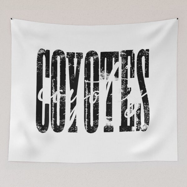 Item preview, Coyotes Elegant White Script Layered Distressed Urban Wild Animal designed and sold by YubitaLeLe.