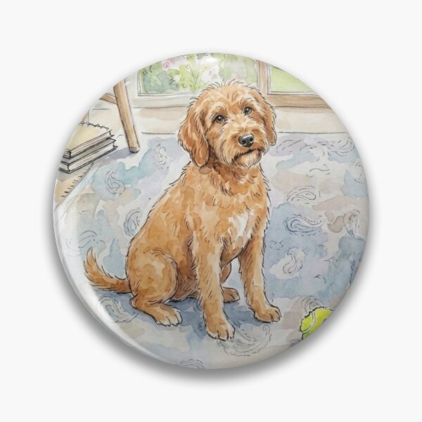 Item preview, Labradoodle Birthday "Favourite Human" Cute Dog Illustration designed and sold by MiowandMolly.