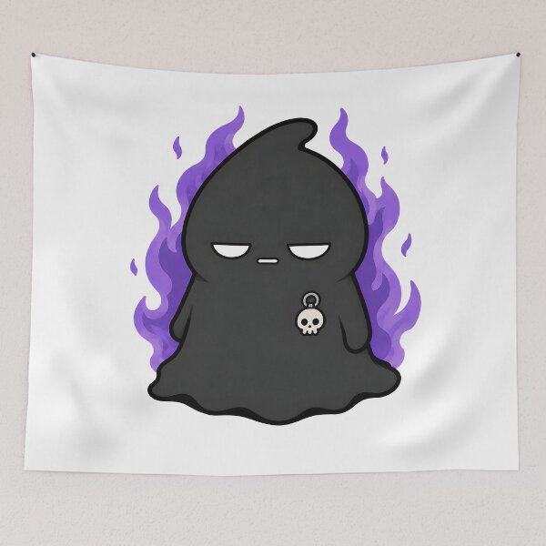 Item preview, Sleepy Ghost With Purple Flames designed and sold by smktheduck.