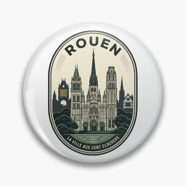 Item preview, Vintage Rouen France Cathedral Travel Badge designed and sold by k3rstman1.
