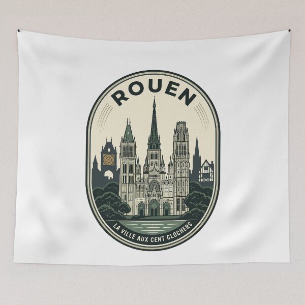 Item preview, Vintage Rouen France Cathedral Travel Badge designed and sold by k3rstman1.
