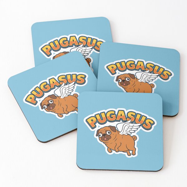 Item preview, Pugasus - Funny Pug Pegasus Dog Pun & Cute Mythical Animal designed and sold by quackynaut.