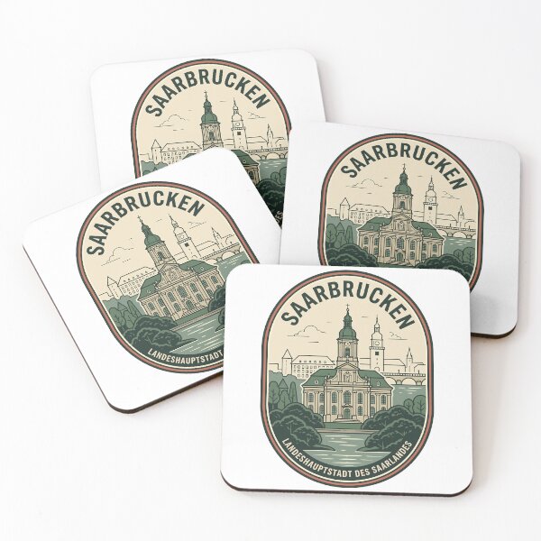 Item preview, Saarbrücken Saarland Germany Retro Travel Badge designed and sold by k3rstman1.