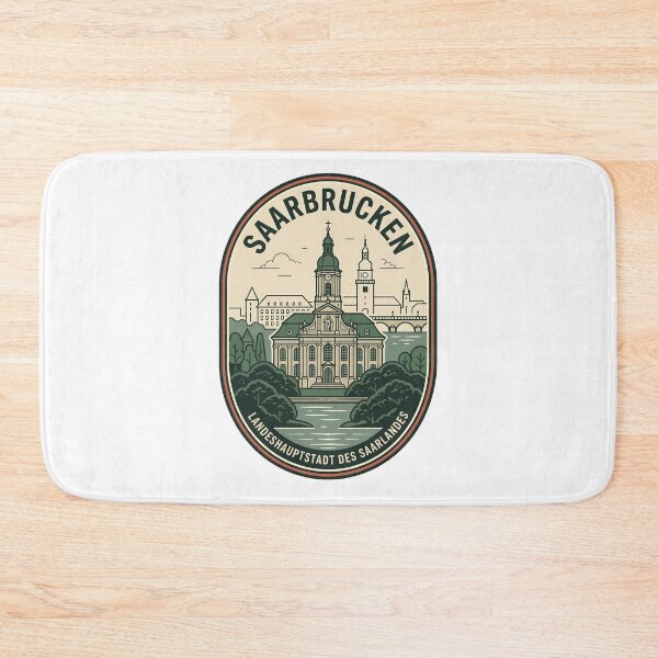 Item preview, Saarbrücken Saarland Germany Retro Travel Badge designed and sold by k3rstman1.