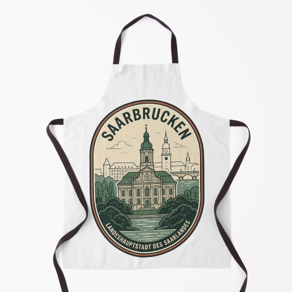 Item preview, Saarbrücken Saarland Germany Retro Travel Badge designed and sold by k3rstman1.