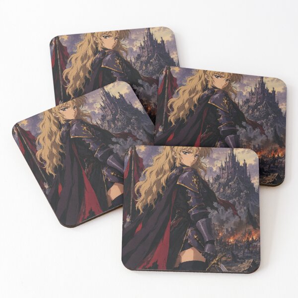 Item preview, Retro Dark Fantasy Anime Knight Girl Battlefield designed and sold by bapupa.