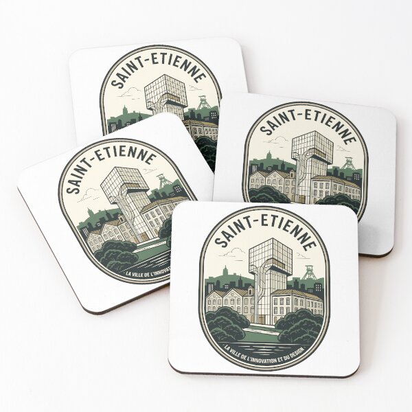 Item preview, Vintage Saint-Etienne France City Skyline Travel Badge designed and sold by k3rstman1.
