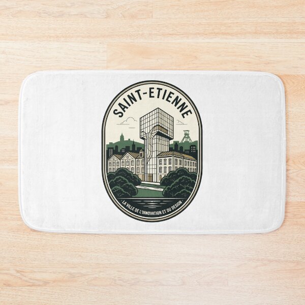 Item preview, Vintage Saint-Etienne France City Skyline Travel Badge designed and sold by k3rstman1.