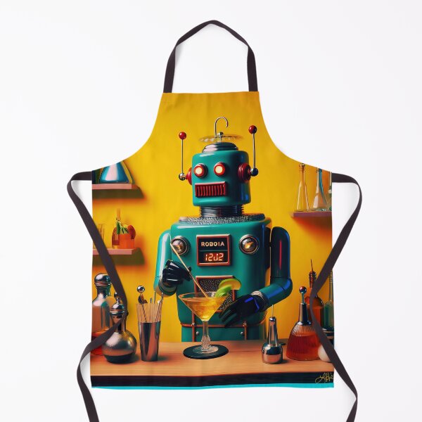 Item preview, Retro Futuristic Robot ROBIA Model12J2 Bartender designed and sold by Lee Hiller Designs.