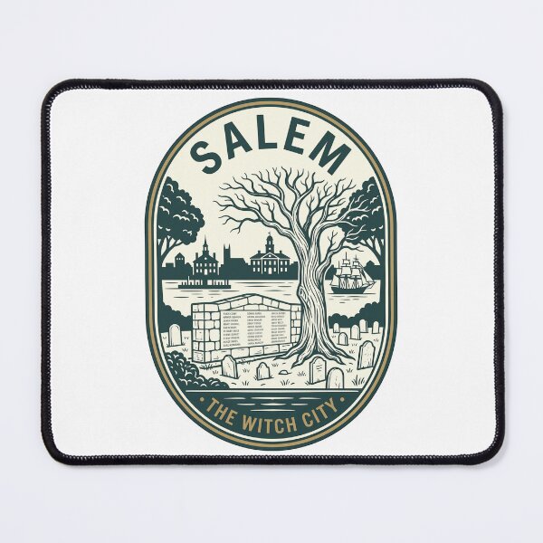 Item preview, Vintage Salem Massachusetts Witch City Cemetery Design designed and sold by k3rstman1.